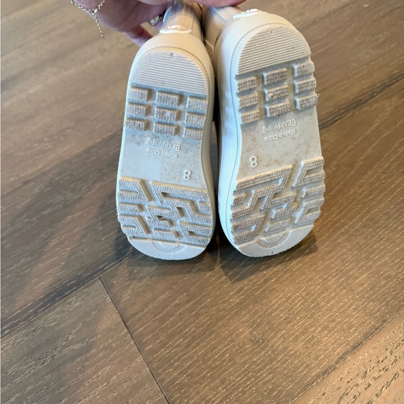 Taupe Gloss toddler rain boots - Picture 6 of 6